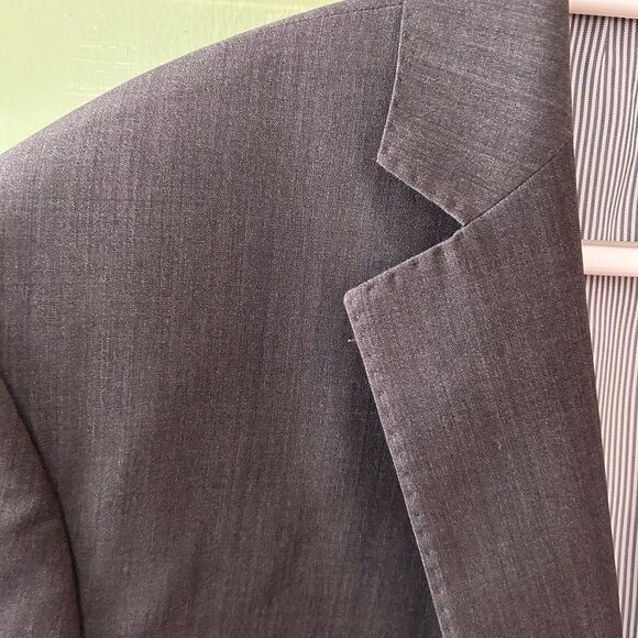 Brooks Brothers Mens Explorer Blazer Suit Jacket charcoal Wool Blend 46 R Regent - Picture 3 of 11
